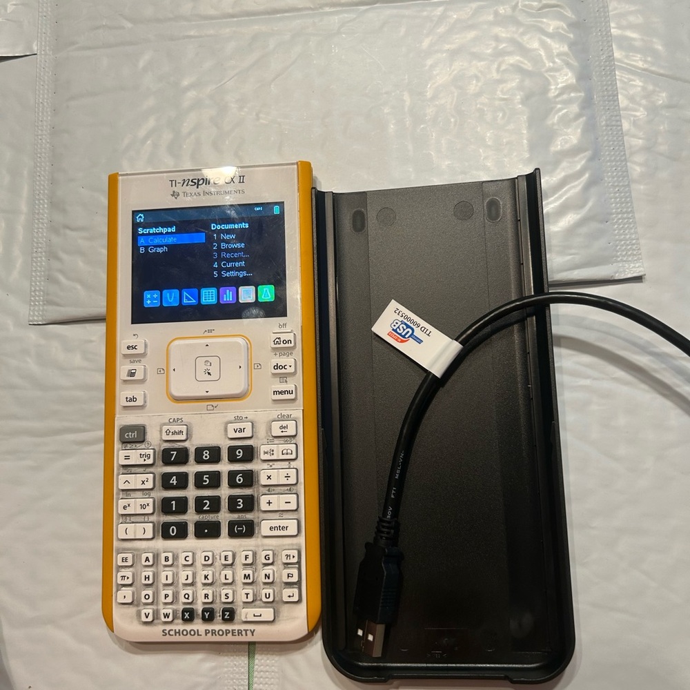 Texas Instruments TI Nspire CX II Graphing Calculator with charger And Cover